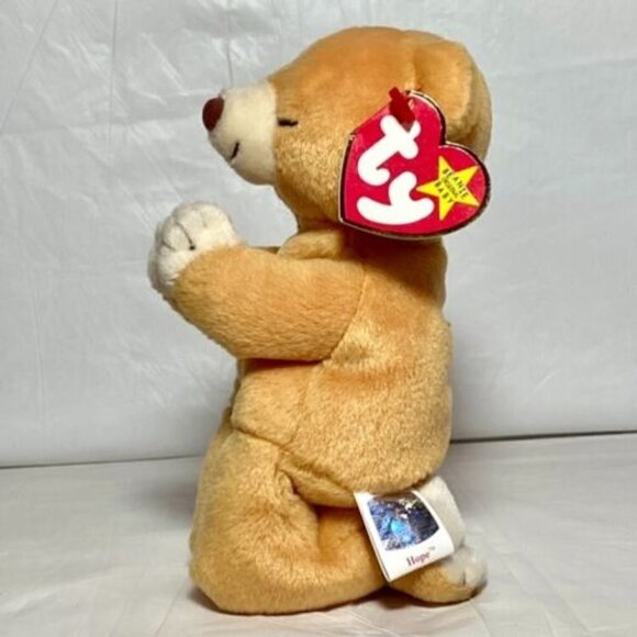 Ty Beanie Baby Original Hope The Praying Bear Retired 1998/1999 Tag Errors VHTF - Picture 4 of 12